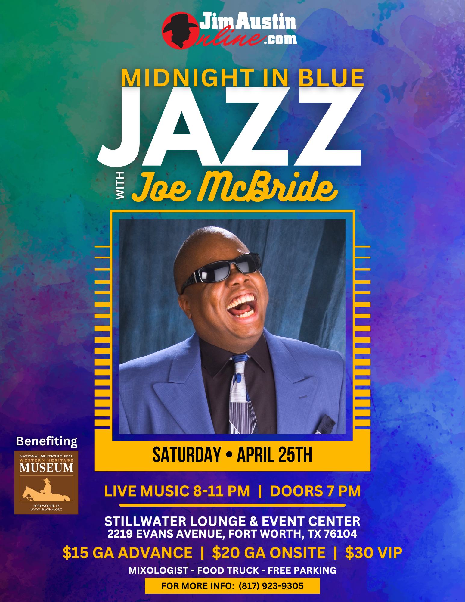 Midnight in Blue Jazz with Joe McBride – Informational Flyer